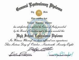 Image result for I Need a GED Certificate