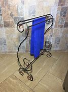 Image result for 4 Tier Rustic Black Wrought Iron Towel Holder
