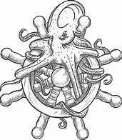 Image result for Angry Octopus Line Art