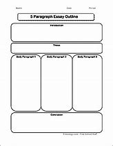 Image result for Outline for a Paper Template