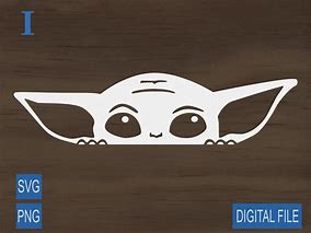 Image result for Baby Yoda Peeking SVG