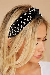 Image result for Black Pearl Headbands for Women