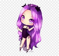 Image result for Anime Chibi Girl with Purple Hair