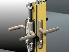 Image result for Self-Latching Sliding Door Lock