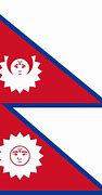 Image result for Nepal Flag with a Angry Face