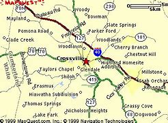 Image result for Crossville Tennessee Map