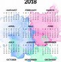 Image result for 2018 Yearly Calendars On One Page