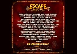Image result for Escape 2018 Line Up