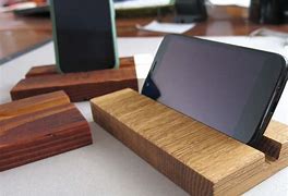 Image result for Desktop Phone Stand Wood