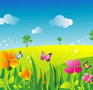 Image result for Spring Flower Garden Scene Clip Art