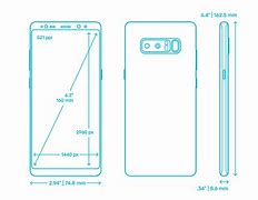 Image result for Size of Galaxy Note 8 Inches