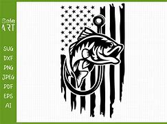 Image result for American Flag Fish SVG