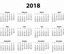 Image result for Calendar for 2018 Year Printable