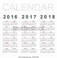 Image result for Calendar 2016 2017 2018 Year