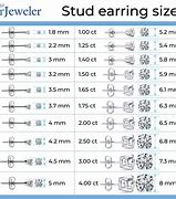 Image result for Stud Earring Size Chart