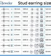 Image result for Ear Stud Size Chart