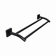 Image result for Black Hexagon Double Towel Bar