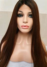 Image result for Side Part Wig Long Brown Hair
