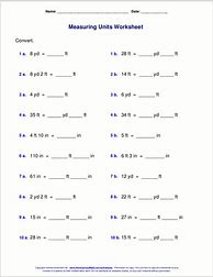 Image result for 5th Grade Math Measurement Worksheets