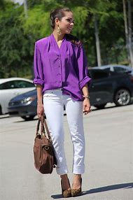 Image result for Purple Shirt with Jeans