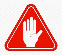 Image result for Triangle Stop Sign with Hand