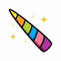 Image result for Rainbow Unicorn Horn Clip Art