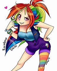 Image result for Rainbow Dash Human Anime