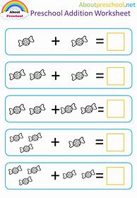 Image result for Preschool Math Worksheets Addition