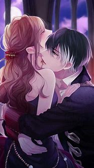 Image result for Vampire Kissing Anime Couple