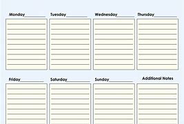 Image result for Blank Weekly Calendar