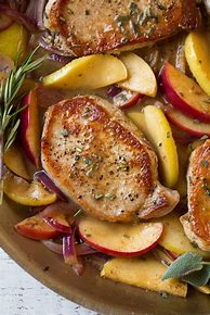 Image result for Pork Chops with Apple's