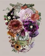 Image result for Anatomy Art Skull Flowers