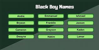 Image result for Black Guy Names