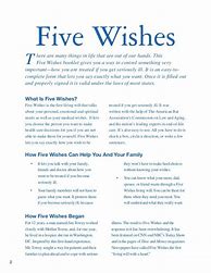 Image result for 5 Wishes Printable Version Free