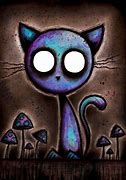 Image result for Trippy Scary Cat Art