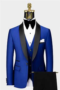 Image result for Black and Blue Wedding Tuxedo