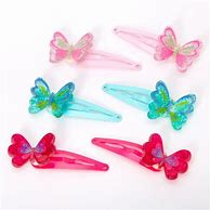 Image result for Platic Butterfly Snap-on Hair Clips