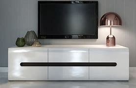 Image result for Stained Modern White TV Stand