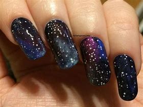 Image result for Galaxy Nail Art Designs