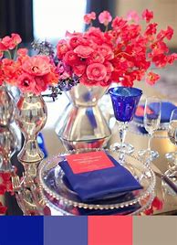 Image result for Hot Pink and Royal Blue Wedding Arch