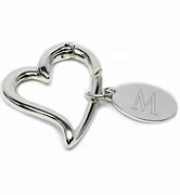 Image result for Love Heart Silver Key Chain