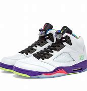 Image result for Jordan 5s White and Rainbow