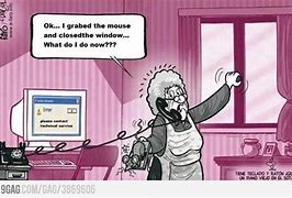 Image result for Old Lady Computer