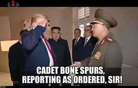 Image result for Cadet Bone Spurs Meme