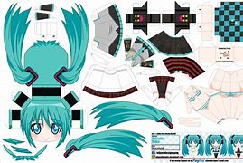 Image result for Anime Girl Papercraft