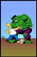 Image result for Blue Hulk vs Homer Simpson