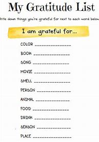 Image result for Gratitude Walk Lists