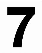 Image result for Small Black Number 7