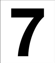 Image result for Font of Number 7 White