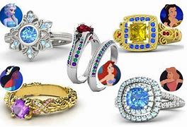 Image result for Wedding Rings Princess Cut Disney